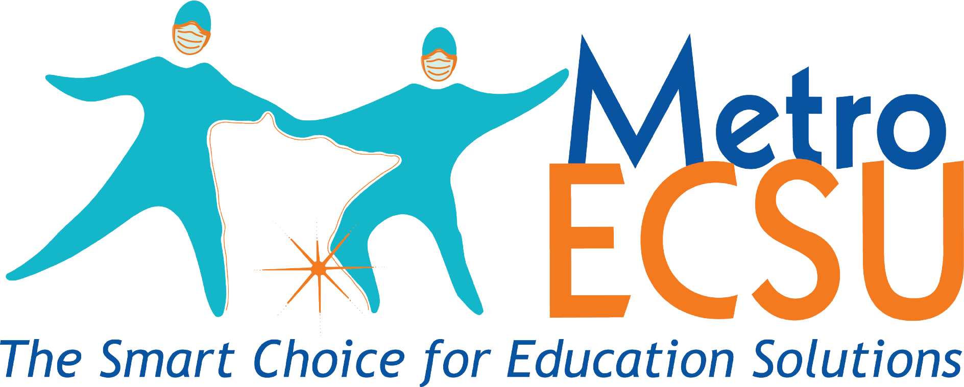 Metro ECSU logo with people wearing masks