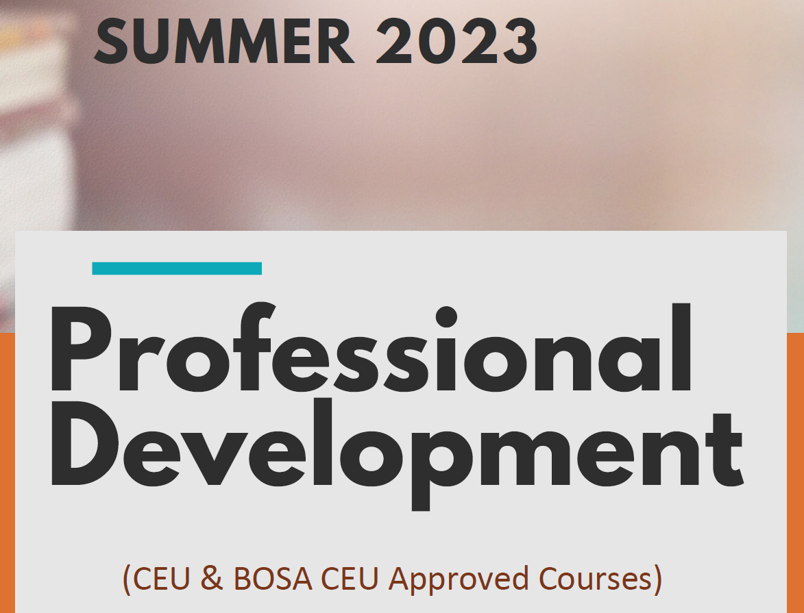 Summer 2023 Professional Development catalog