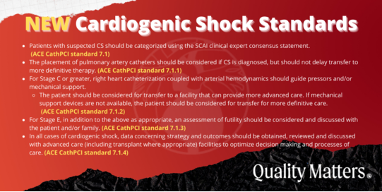 New Cardiogenic Shock Standards - What's New in ACE's 2020 Cath/PCI Standards?
