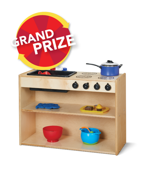 Grand Prize winner gets the new Young Time 2-in-1 Toddler Kitchen! 