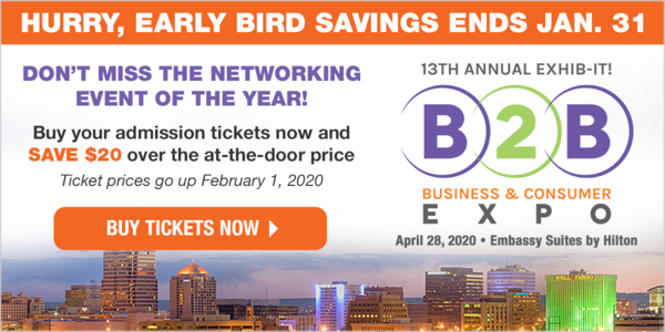 B2B Expo - Save 20 dollars over the at the door admission price, now thru January 31