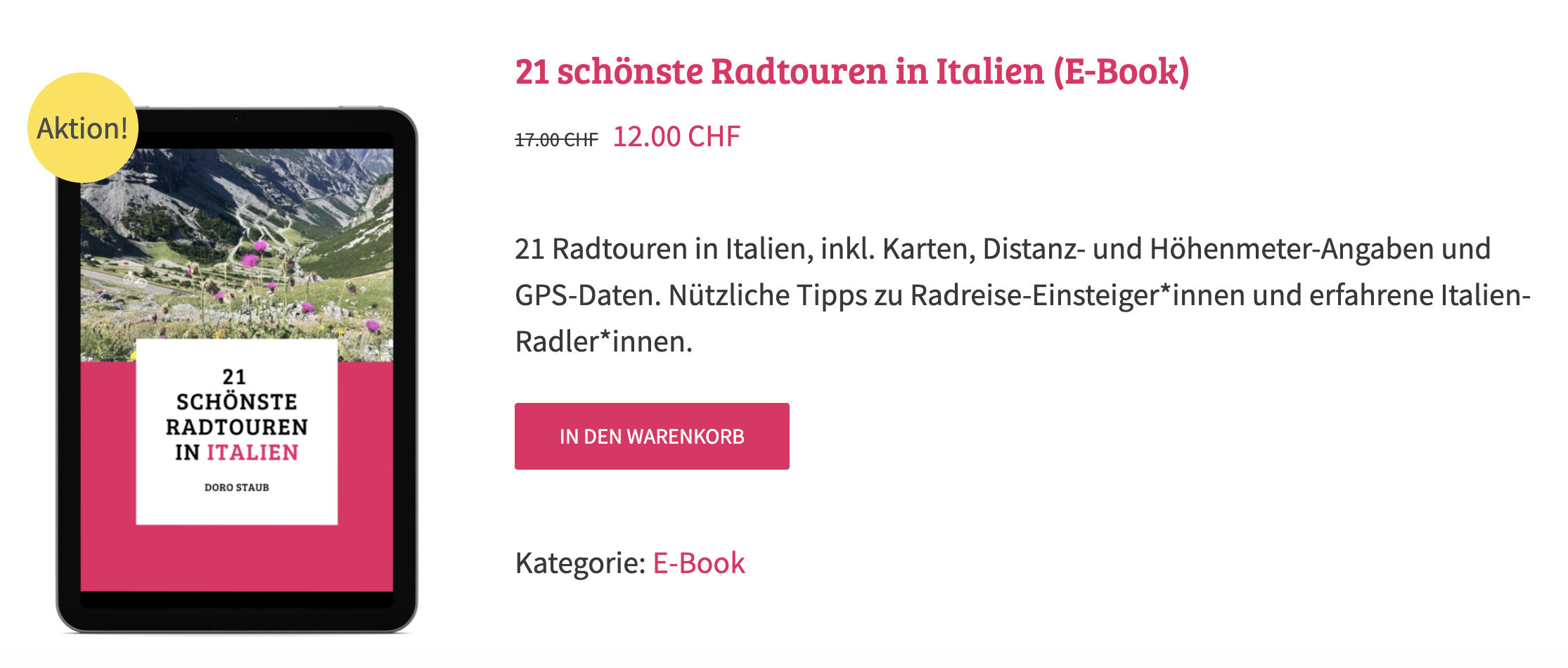 E-Book “21 schönste Radtouren in Italien“