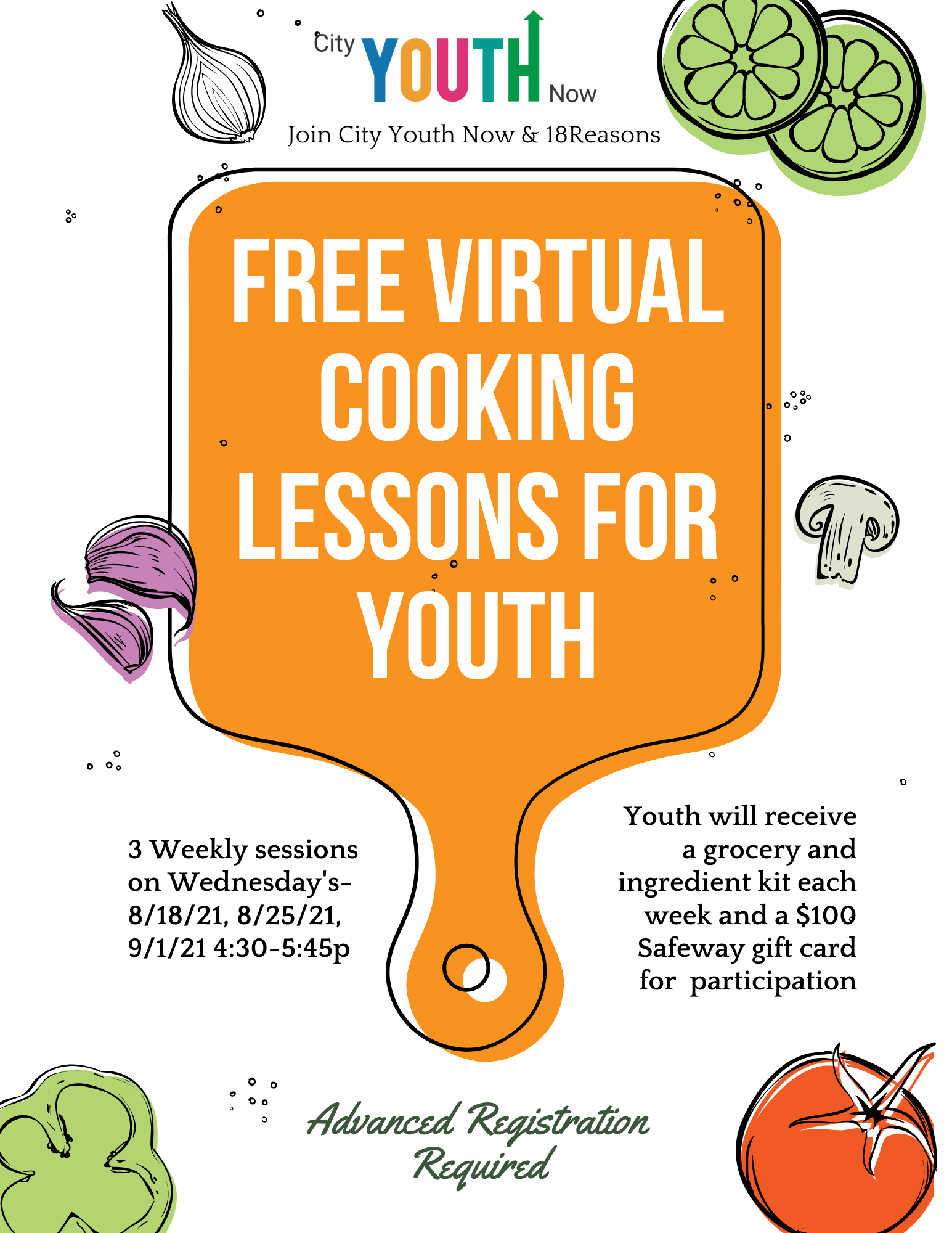 Free Virtual Cooking Lessons for Youth