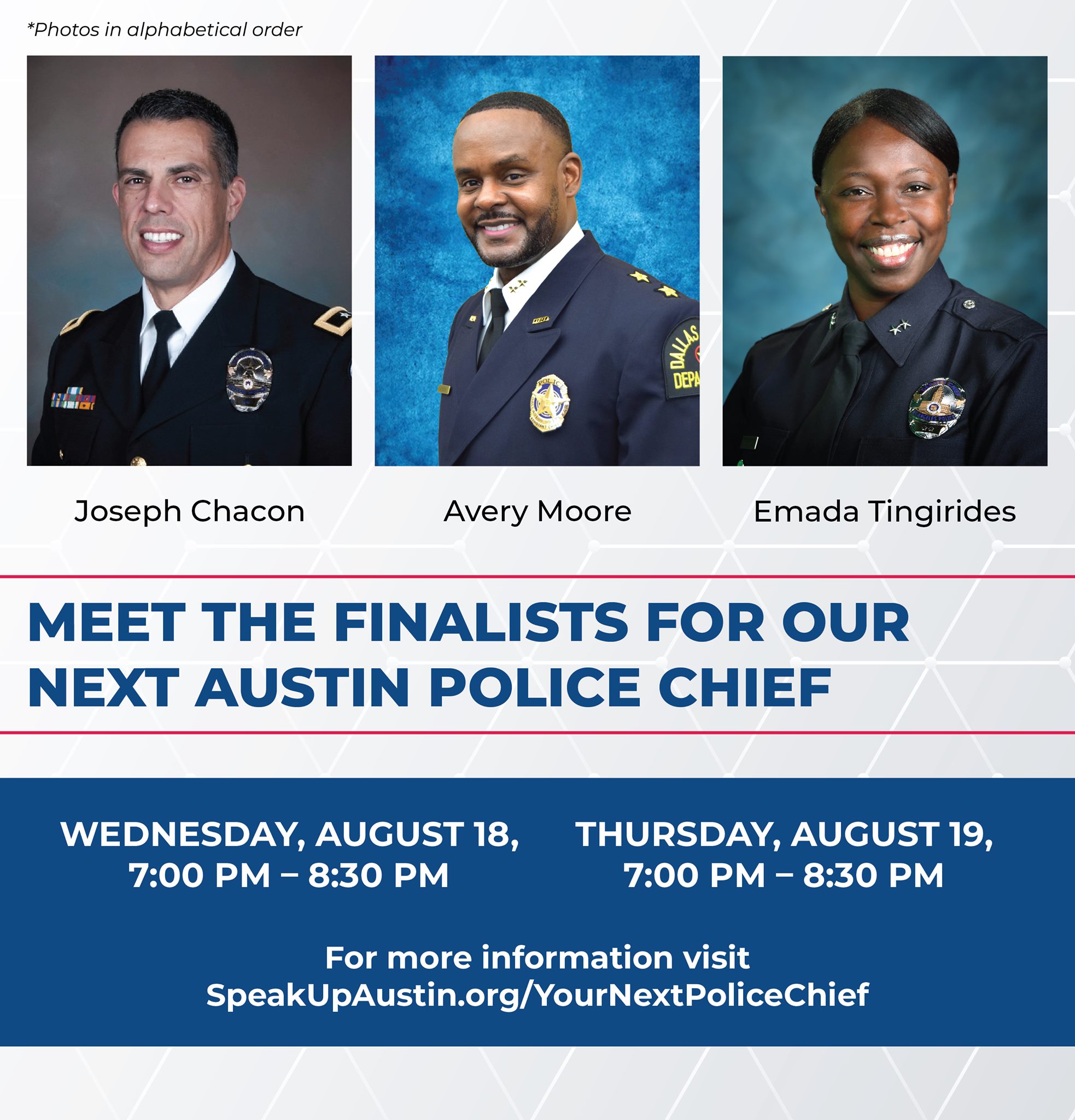 Meet the FInalists for AUstin's CHief of Police