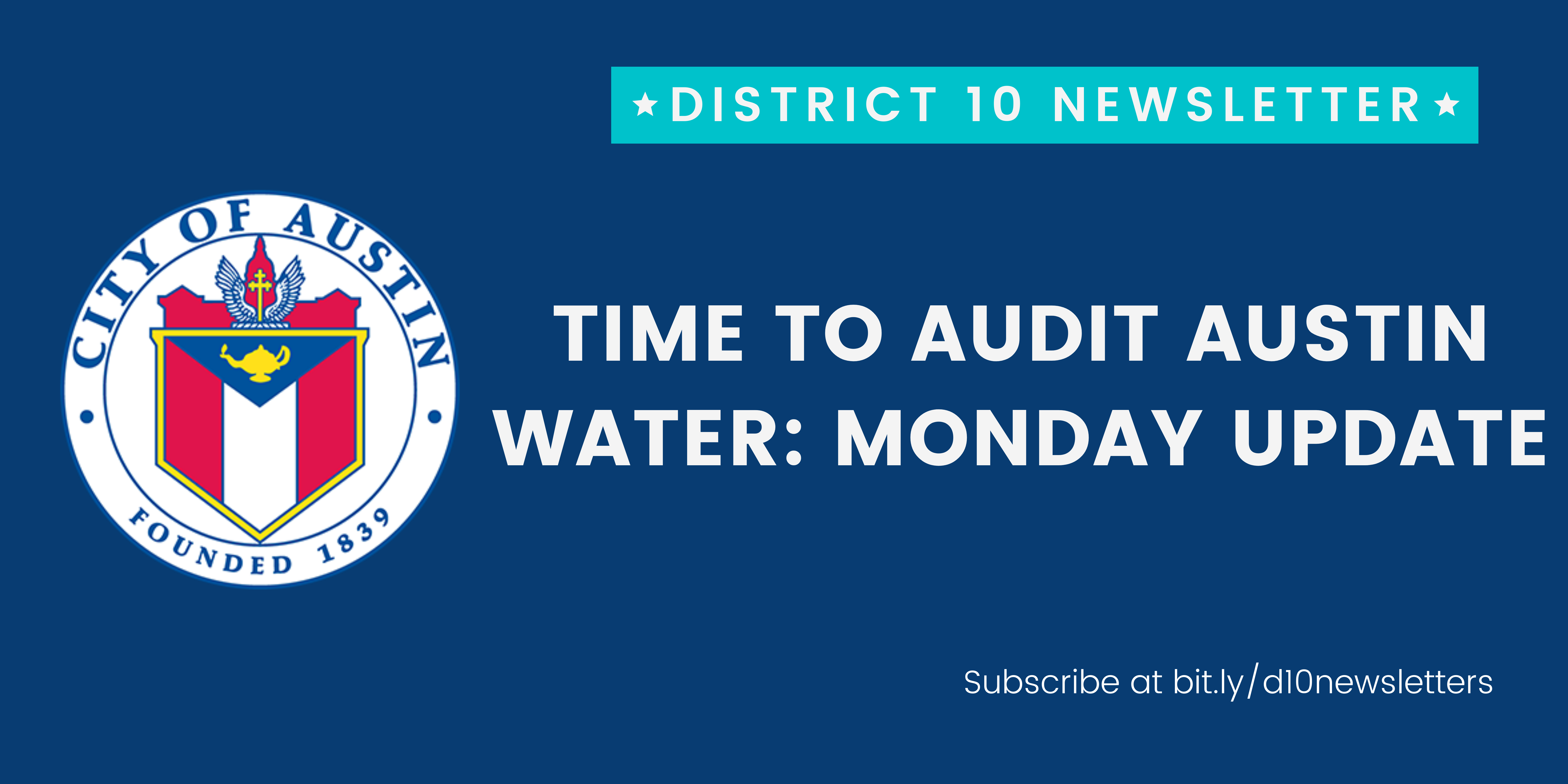 time to audit austin water: monday update