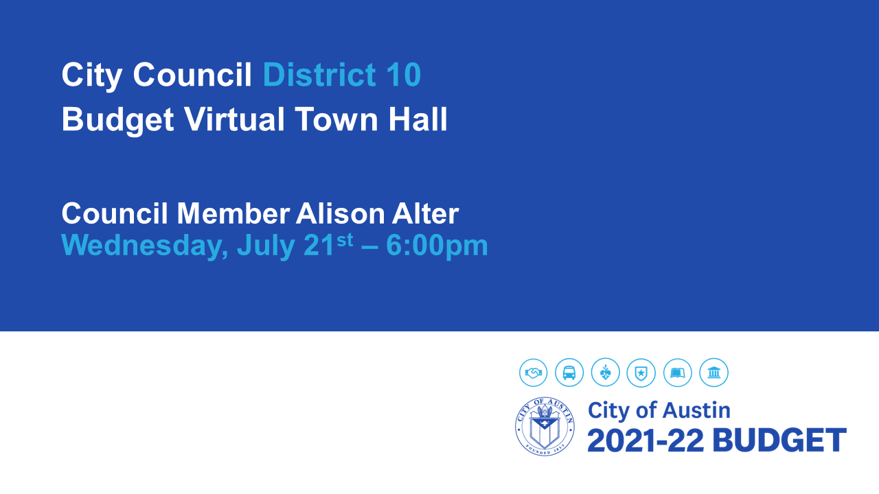 District 10 Newsletter; Power Outage Meetings with Austin Energy. Subscribe at bit.ly/d10newsletters