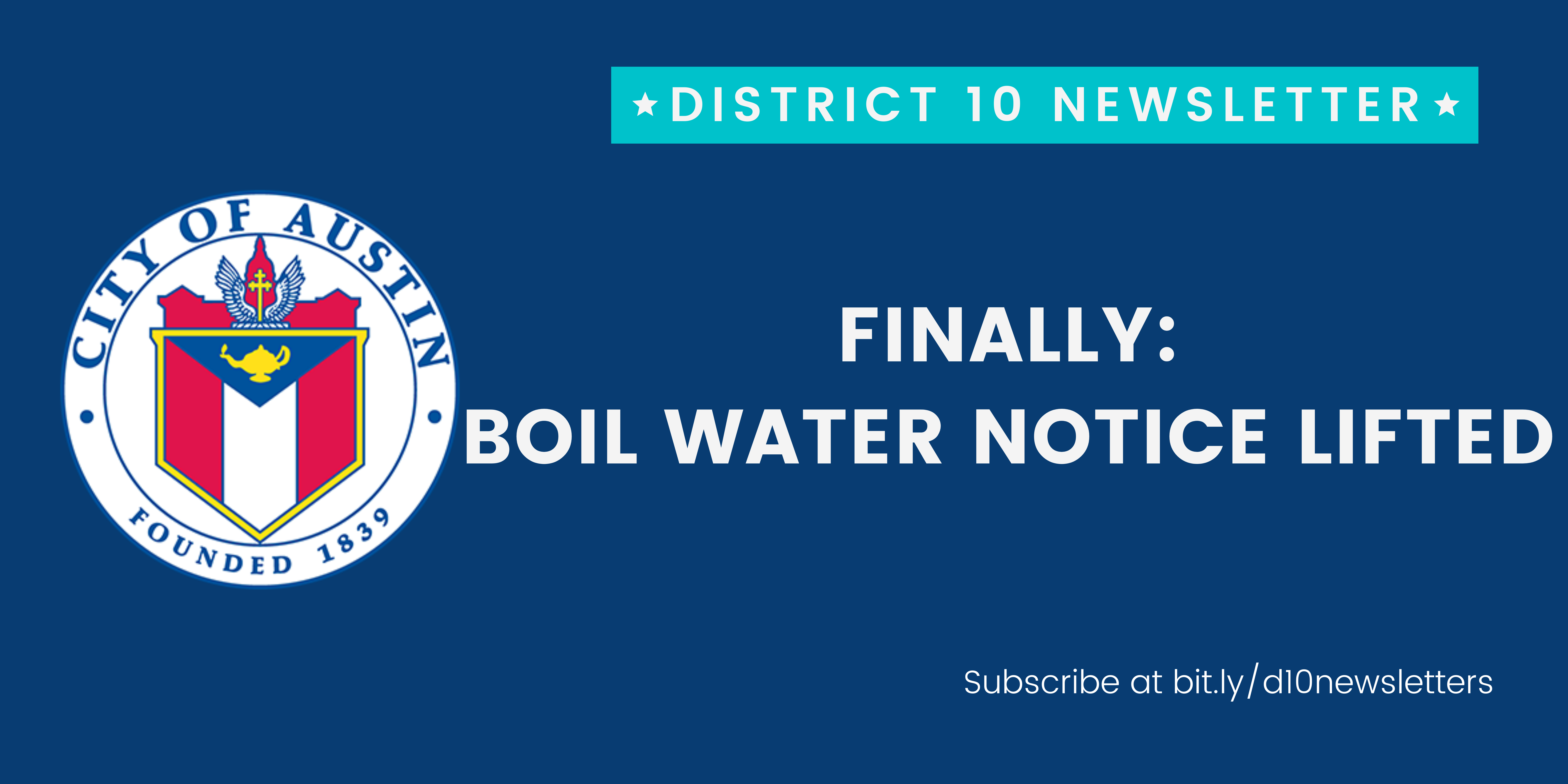 finally: boil water notice lifted