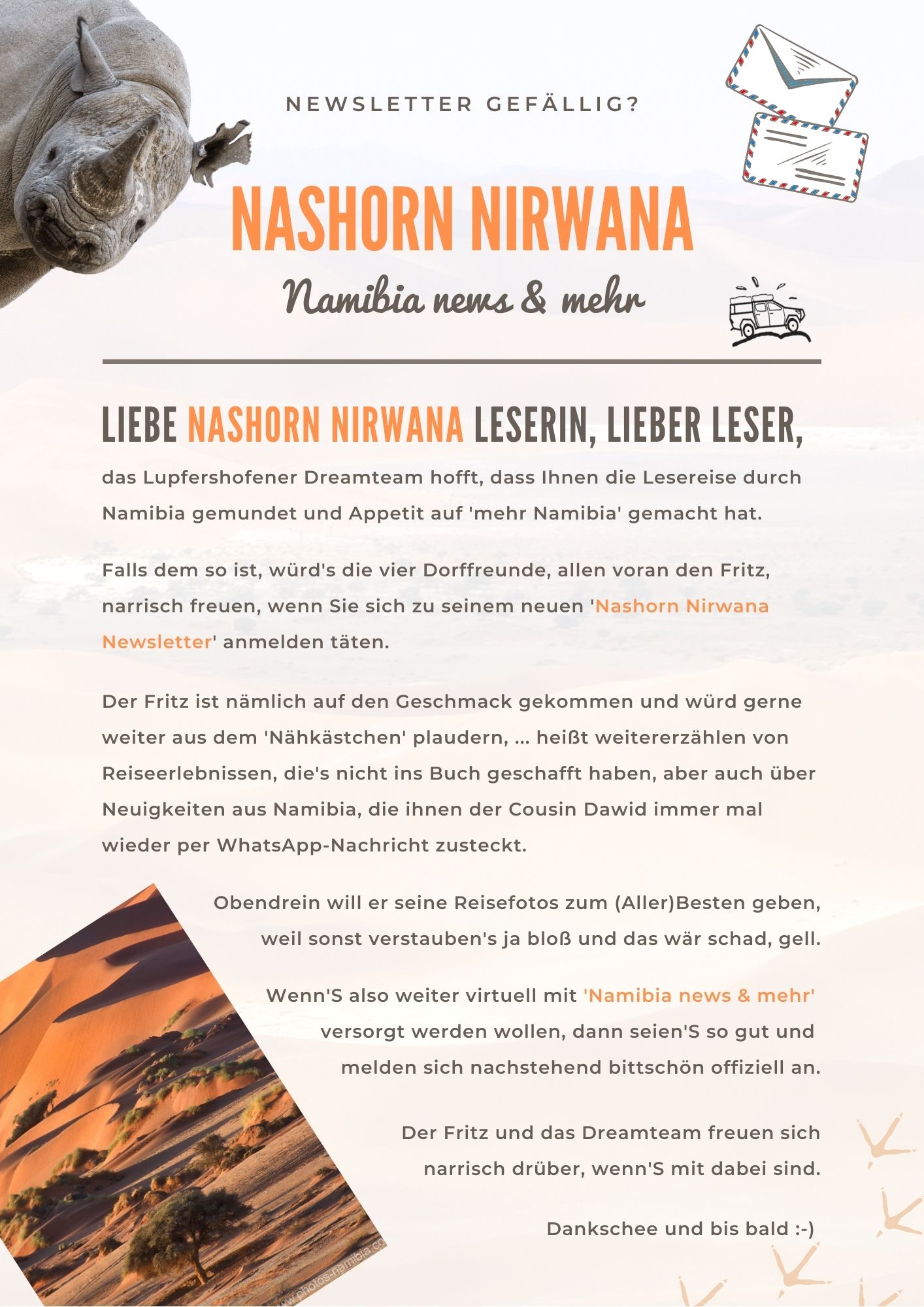 Wichtige Nachricht von Nashorn Nirwana