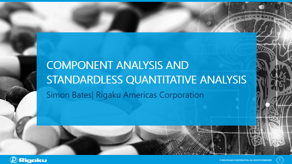 Component Analysis and Standardless Quantitative Analysis