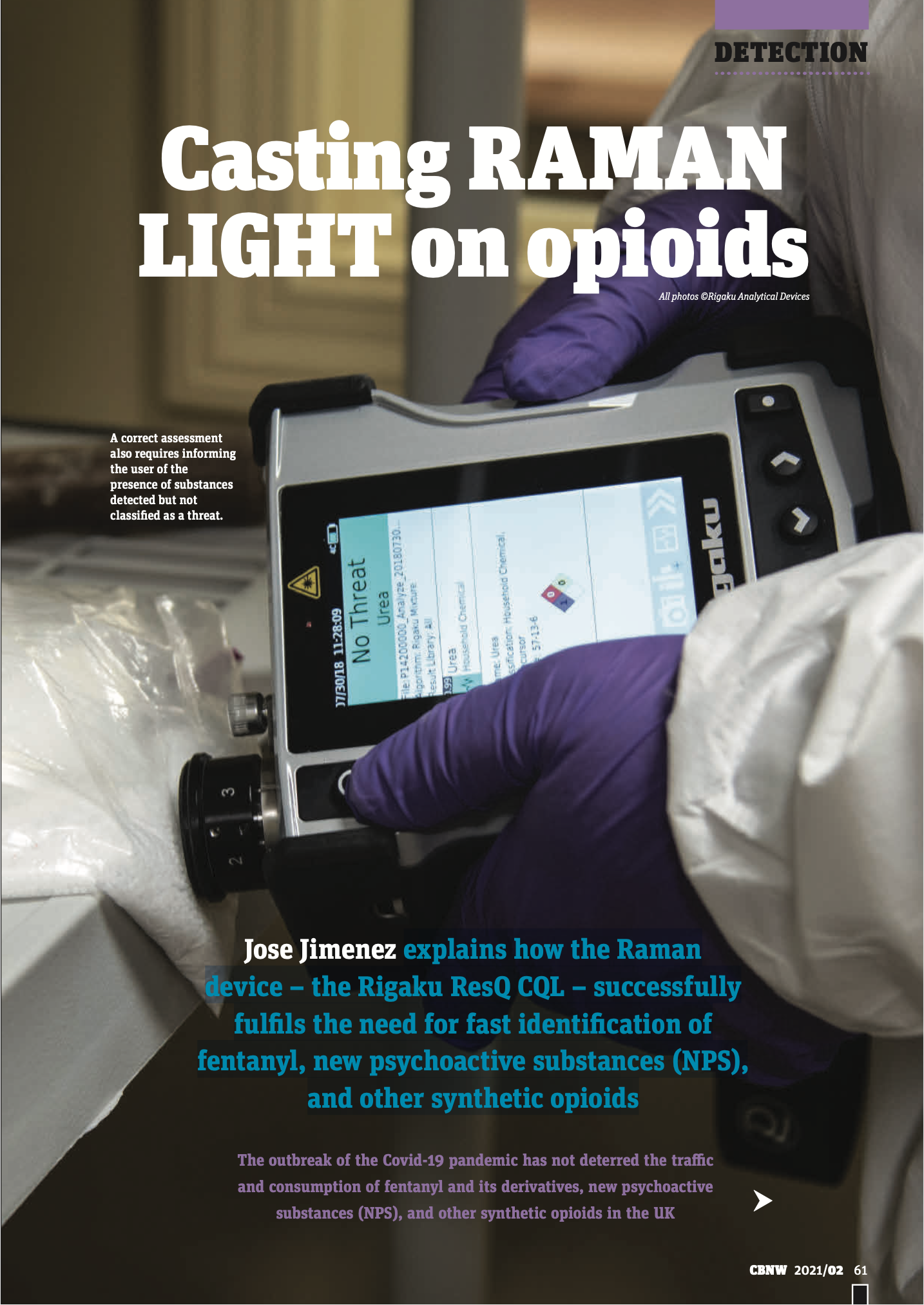Casting Raman Light on Opioids
