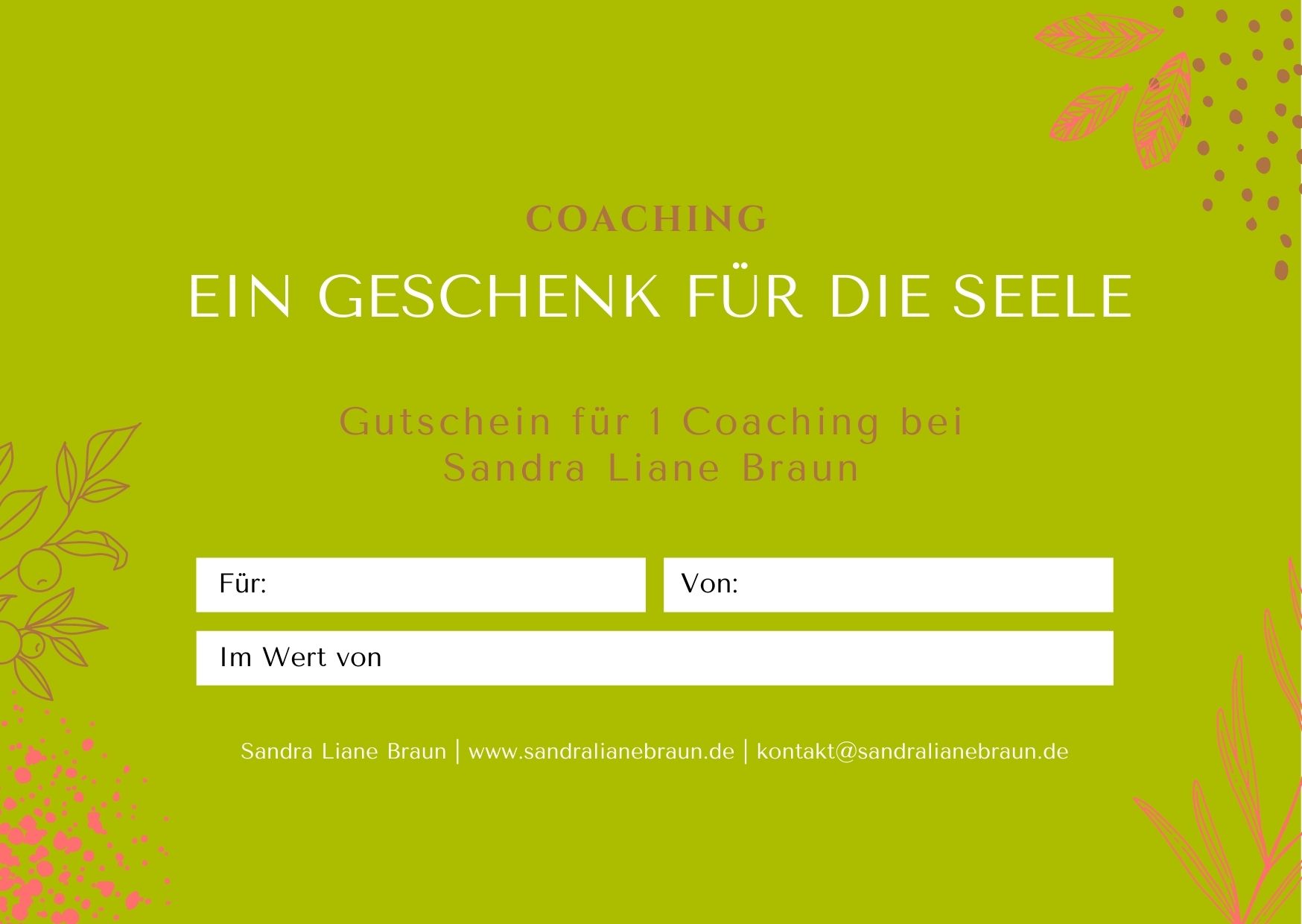 Gutschein Coaching