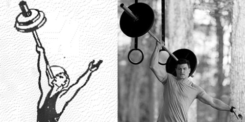 The one arm barbell military press