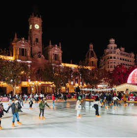 Christmas skating rink in València
