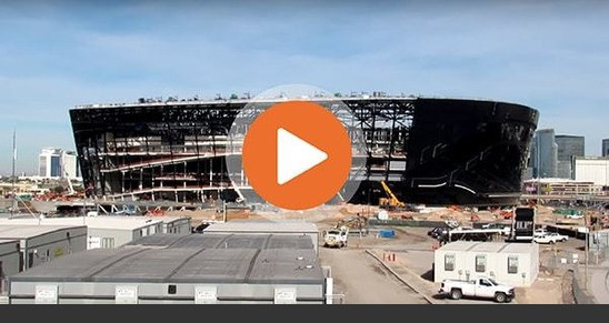 Las Vegas Raiders Allegiant Stadium Construction Update, January 4, 2020
