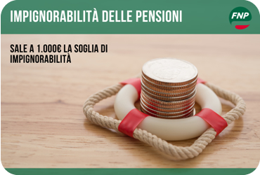 Pensioni, sale a 1.000 euro la soglia di impignorabilità