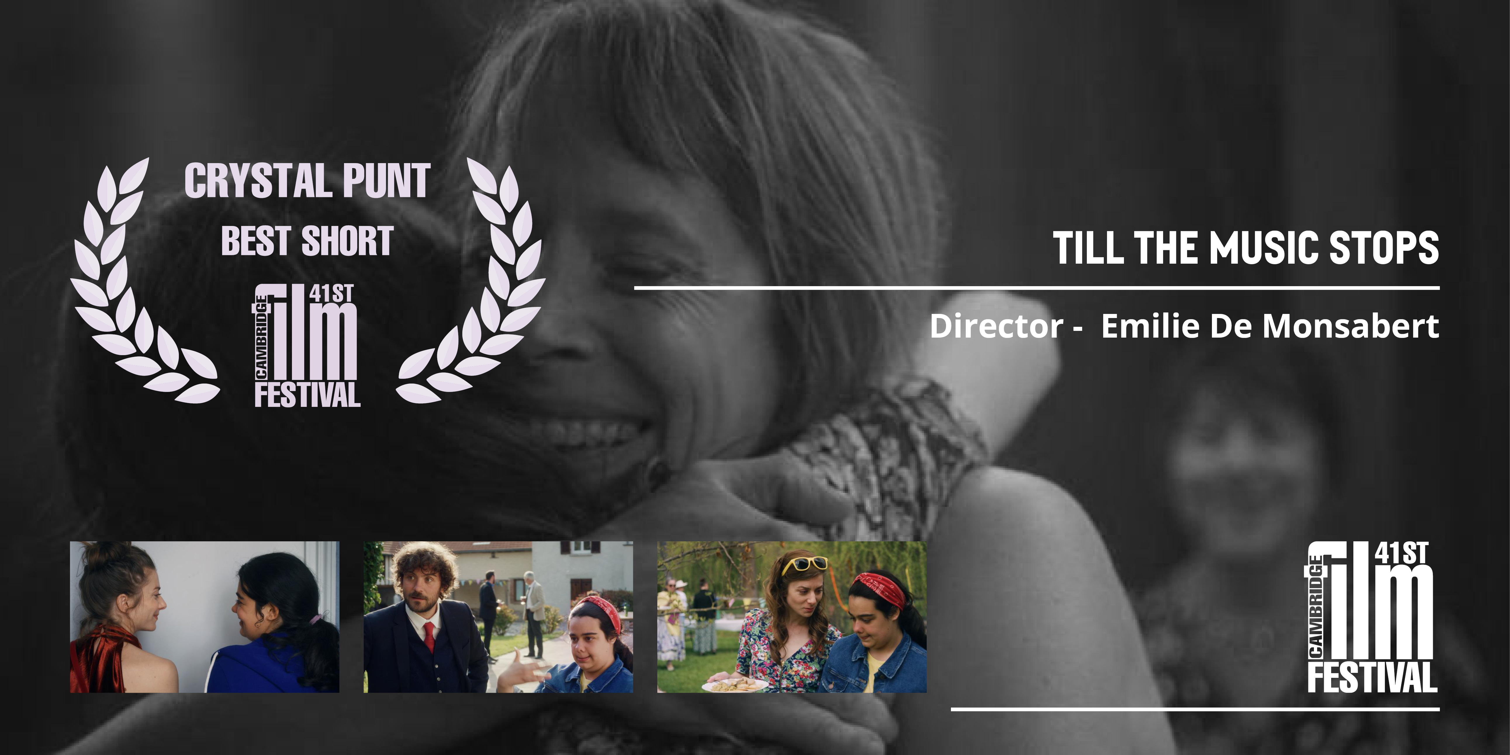 still from till the music stops with award laurels over the top